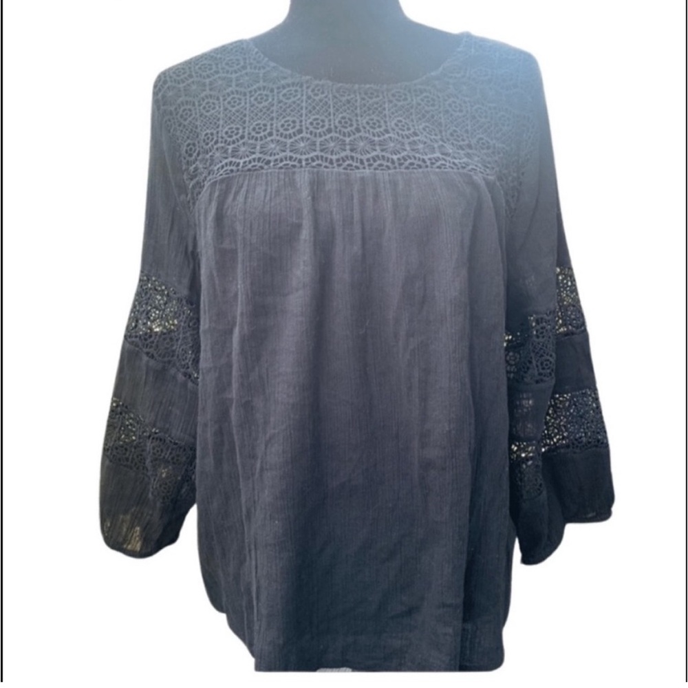 Elegant Black Lace Women's Top